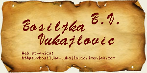 Bosiljka Vukajlović vizit kartica